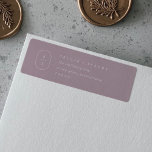 SHYLAH Elegant Lilac Mauve Return Address Labels<br><div class="desc">These elegant lilac mauve return address labels from the Shylah Collection are perfect for a classic wedding. The simple pink purple mauve design features a geometric oval monogram with the initials of the couple and an modern minimalist feel. These labels can be used for a wedding, bridal shower, special event...</div>