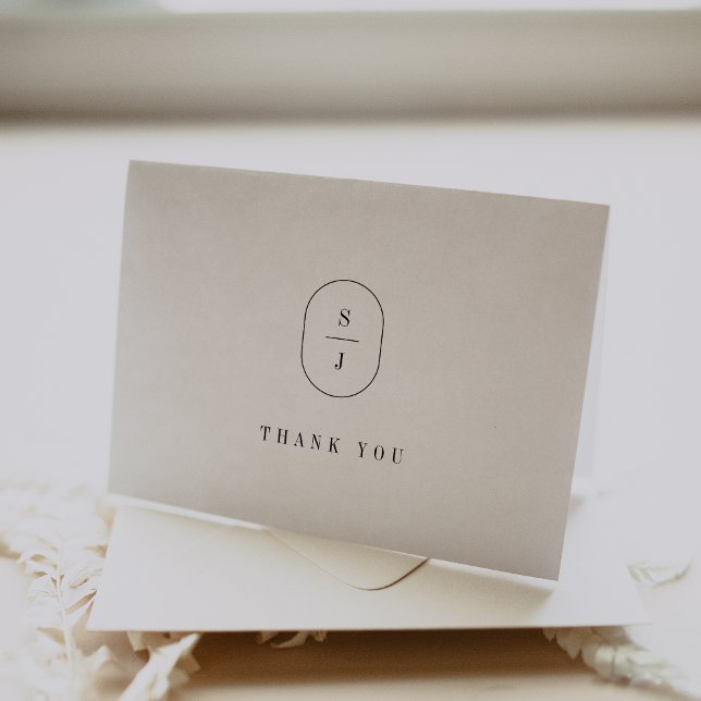 SHYLAH Folded Minimalist Unique Modern Wedding Thank You Card (SHYLAH Folded Minimalist Unique Modern Wedding Thank You Card)