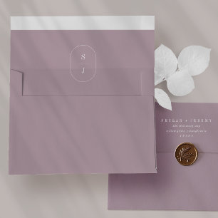 SHYLAH Lilac Monogram Wedding Invitation Envelopes
