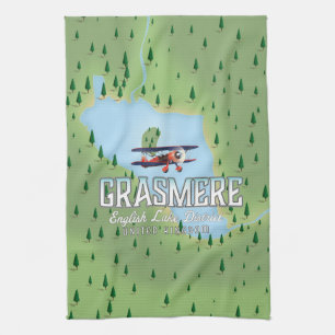 Shymbulak Kazakhstan Ski travel poster Kitchen Towel