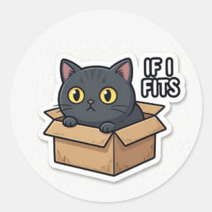 Si ça rentre je m'assois Autocollant Chat Drôle Mè