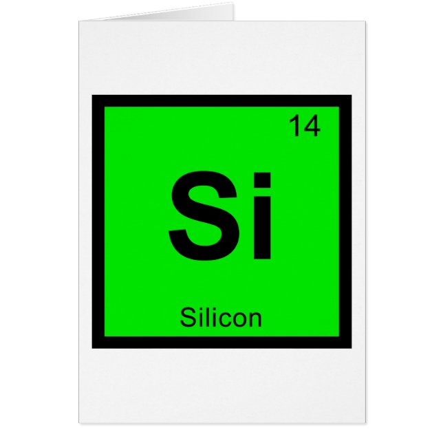 Si - Chimie du Silicium Symbole du Tableau Périodi (Devant)