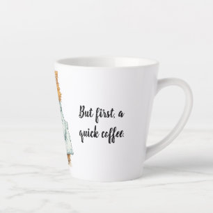 Si Hay Que Triunfar Grumpy Orange Cat Custom Quote Latte Mug