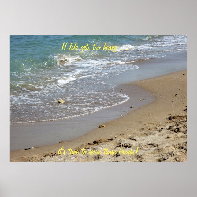 Si la vie devient trop lourde Plage (2) Poster (Devant)