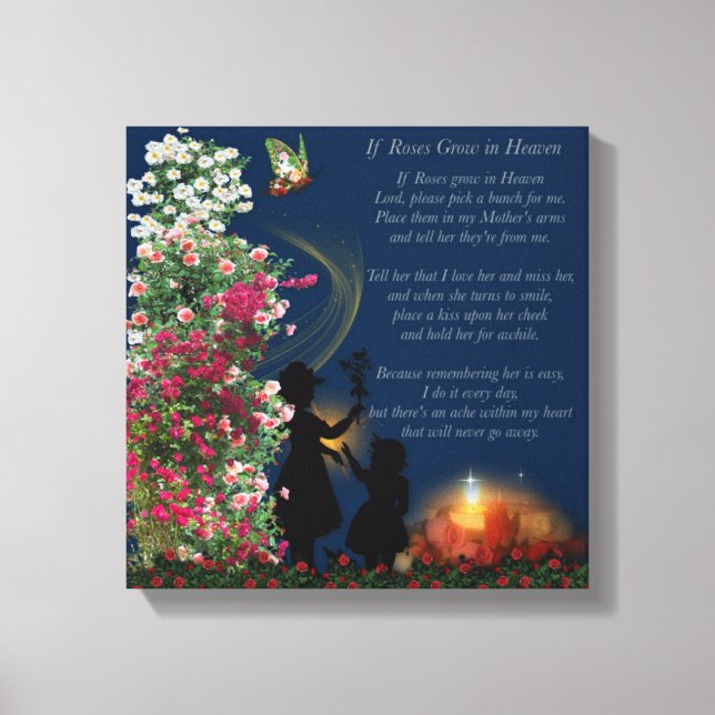 Si les Roses grandissent dans le ciel 12x12 toile  (Recto)