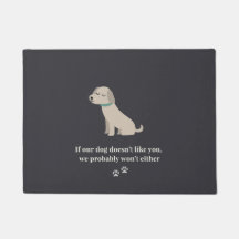 "Si notre chien ne vous aime pas…" Tapis de porte