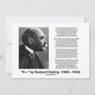 "Si... " Poème De Rudyard Kipling Invitation