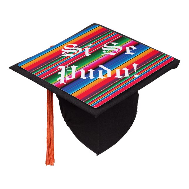 Si se pudo graduation cap top/ tassel topper (Angled)
