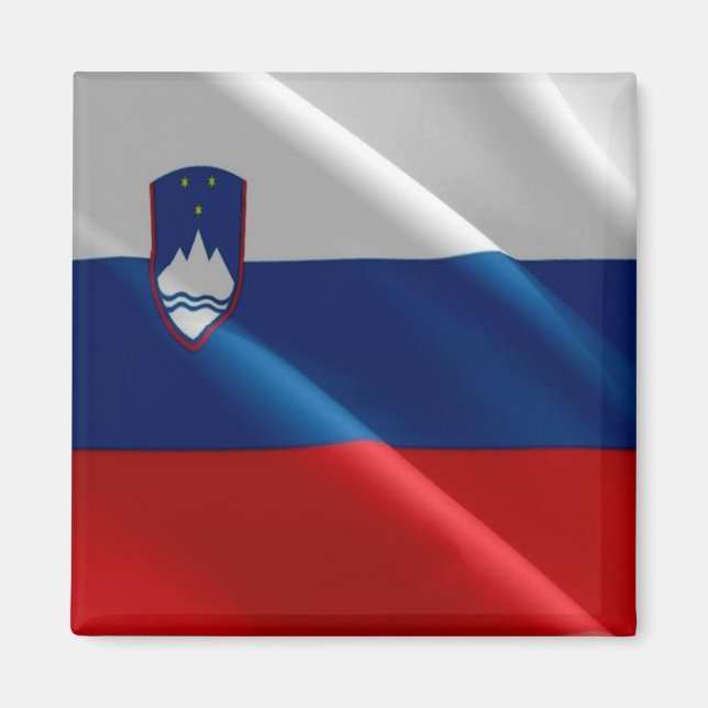 SI - Slovenia - Flag Waving Magnet (Front)