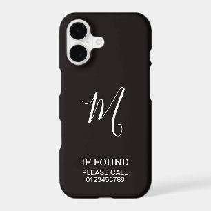 Si trouvé, veuillez appeler ce numéro de téléphone