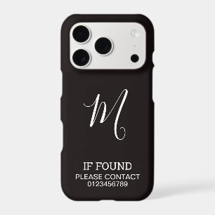 Si trouvé, veuillez appeler ce numéro de téléphone