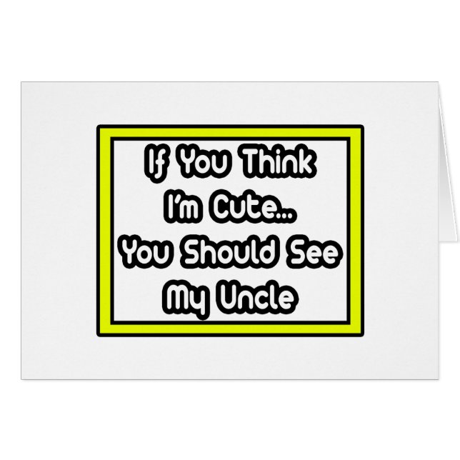 Si tu penses que je suis mignonne...Mon oncle (Devant horizontal)