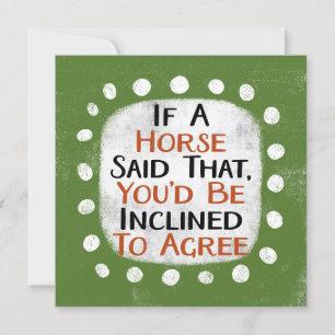 Si Un Cheval Dit Cette Carte De Voeux