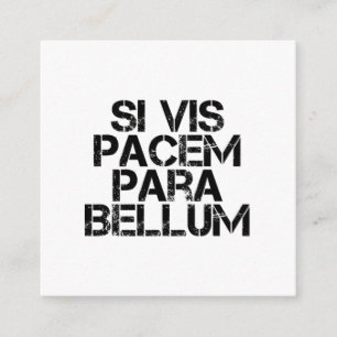 Si Vis Pacem Para Bellum Enclosure Card