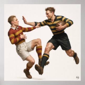 Si vous allez haut - Impression de rugby Vintage