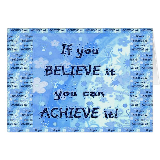 Si vous croyez vous pouvez réaliser ! (Devant Horizontal)