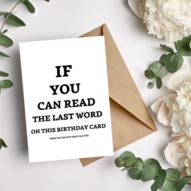 Si Vous Pouvez Lire Les Derniers Mots Carte Annive (Créateur téléchargé)