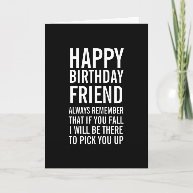 Si vous tombez drôle Bonne Carte d'Ami Anniversair (Devant)