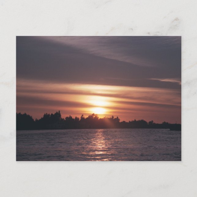 Siagon River Sunset Postcard (Front)