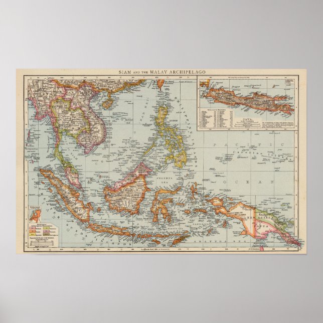 Siam, Malay Archipelago Poster (Front)