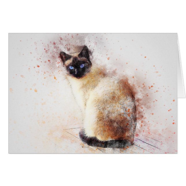 Siamais | ABSTRAIT | Aquarelle (Devant horizontal)