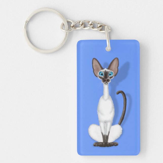 Siamese Cartoon Keychain (Front)