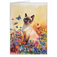 Siamese Cat 2 - 5" x 7" Art Card