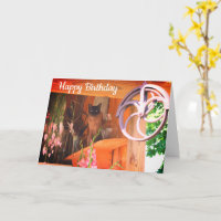 Siamese Cat 2 Animal Birthday Card