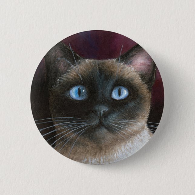Siamese Cat 548 2 Inch Round Button (Front)