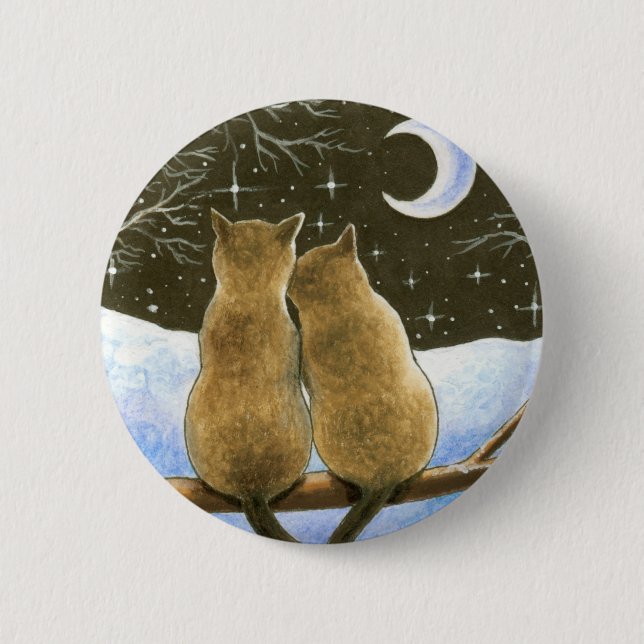 Siamese Cat 584 2 Inch Round Button (Front)