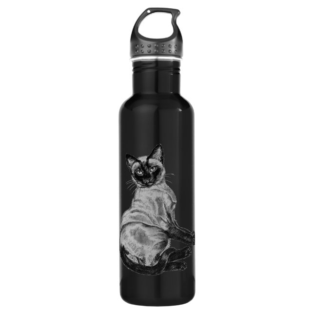 Siamese Cat 710 Ml Water Bottle (Front)
