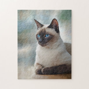 Siamese Cat 749 Digital art Jigsaw Puzzle