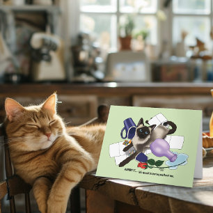 Siamese Cat Adoption Card