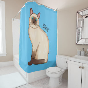 Siamese cat cartoon illustration