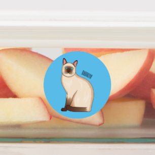 Siamese cat cartoon illustration
