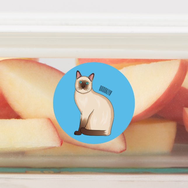 Siamese cat cartoon illustration  (Affixed)