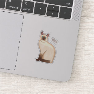 Siamese cat cartoon illustration