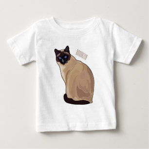 Siamese cat cartoon illustration  baby T-Shirt