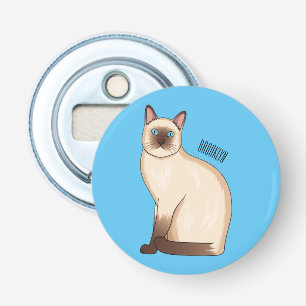 Siamese cat cartoon illustration bottle opener