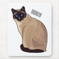 Siamese cat cartoon illustration 