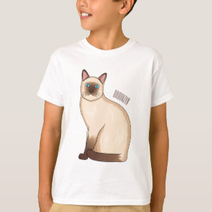 Siamese cat cartoon illustration  T-Shirt