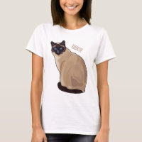 Siamese cat cartoon illustration 