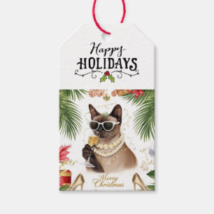 Siamese Cat Christmas from California Gift Tags