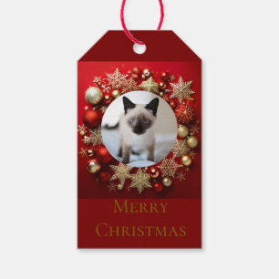 Siamese cat christmas gift tags