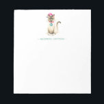 Siamese Cat Christmas Notepads<br><div class="desc">This custom notepad features my unique hand-painted watercolor of a black cat and a Siamese cat, perfect for cat lovers! Personalize it using the template field with your name or monogram, making it a delightful choice for Christmas gifts, or as a thoughtful cat lover gift idea. These charming cat notepads...</div>