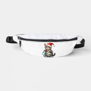Siamese Cat Christmas V-Neck (2) Fanny Pack
