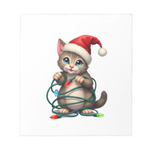 Siamese Cat Christmas V-Neck (2) Notepad
