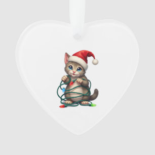 Siamese Cat Christmas V-Neck (2) Ornament