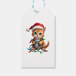 Siamese Cat Christmas V-Neck (3) Gift Tags