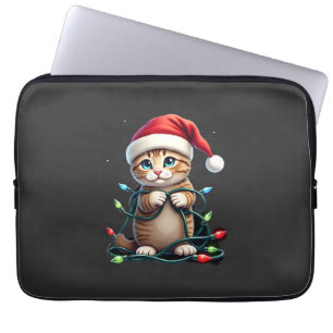 Siamese Cat Christmas V-Neck (3) Laptop Sleeve